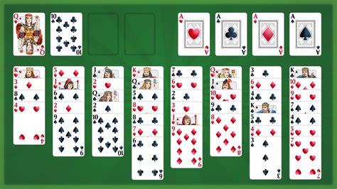 There are four different types of piles in Solitaire. They are: The Stock: The pile of facedown cards in the upper left corner. The Waste: The faceup pile next to the Stock in the upper left corner. The Foundations: The four piles in the upper right corner. The Tableau: The seven piles that make up the main table.